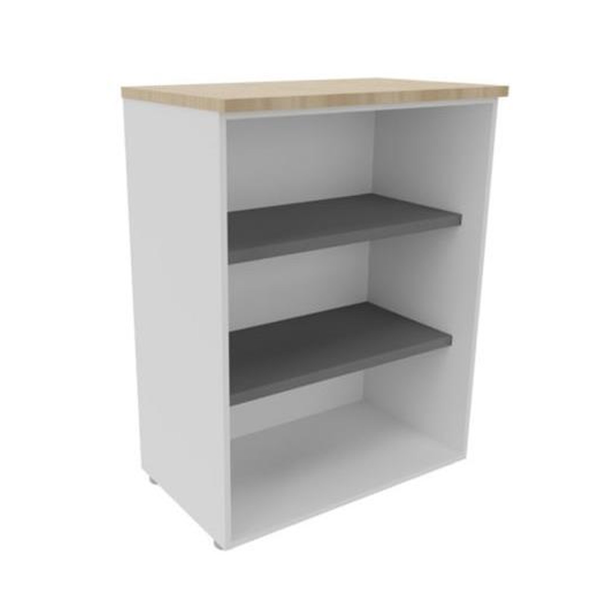 Bibliothque mi-haute NF Environnement  H104 cm x L80 cm blanche - Top Chne
