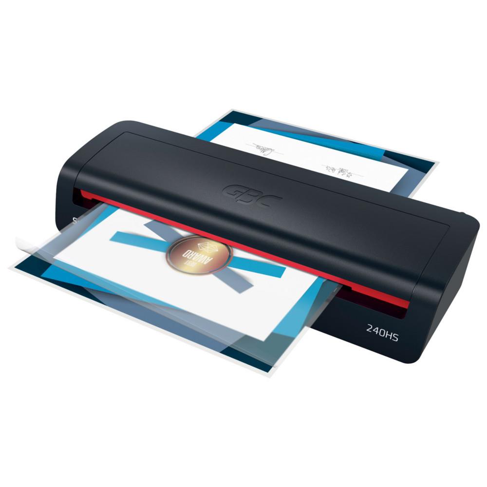 Plastifieuse 240HS GBC Home Office A3 - Pochettes de 75 jusqu'� 125 microns - Noir/Rouge