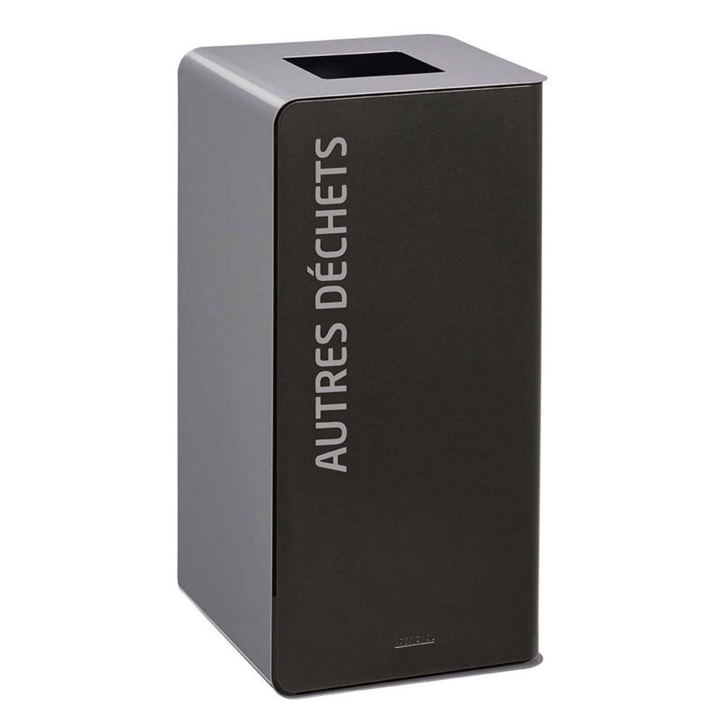 Poubelle de tri slectif des dchets Rossignol Cubatri 40 L - Noir et gris