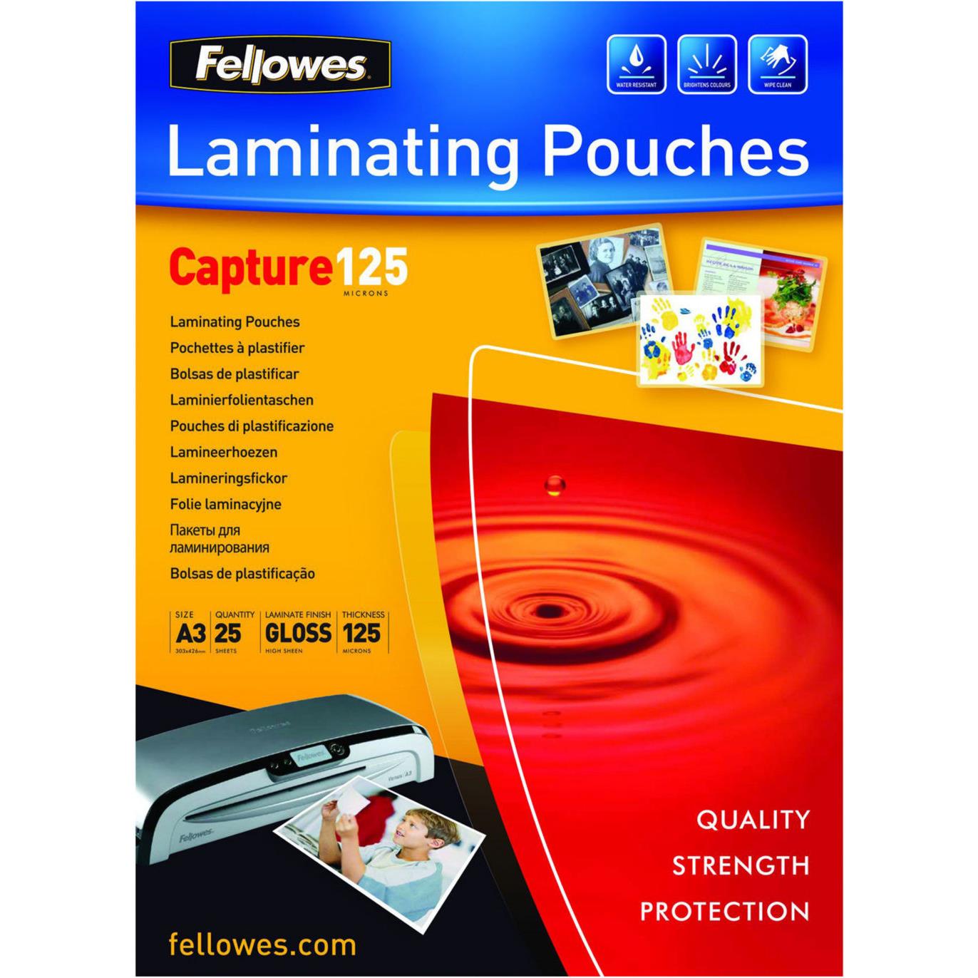 Pochettes de plastification Fellowes ImageLast A3 125 microns - bote de 25