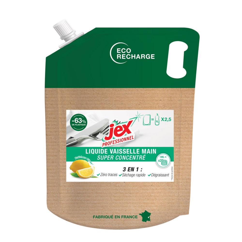 Liquide vaisselle corecharge Jex - Parfum citron - Flacon de 2,5 L