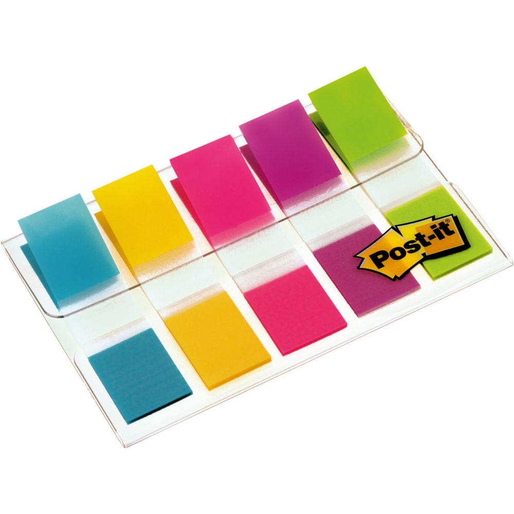 Carte de 5x20 marque page index largeur 1.2 cm - 5 coloris assortis