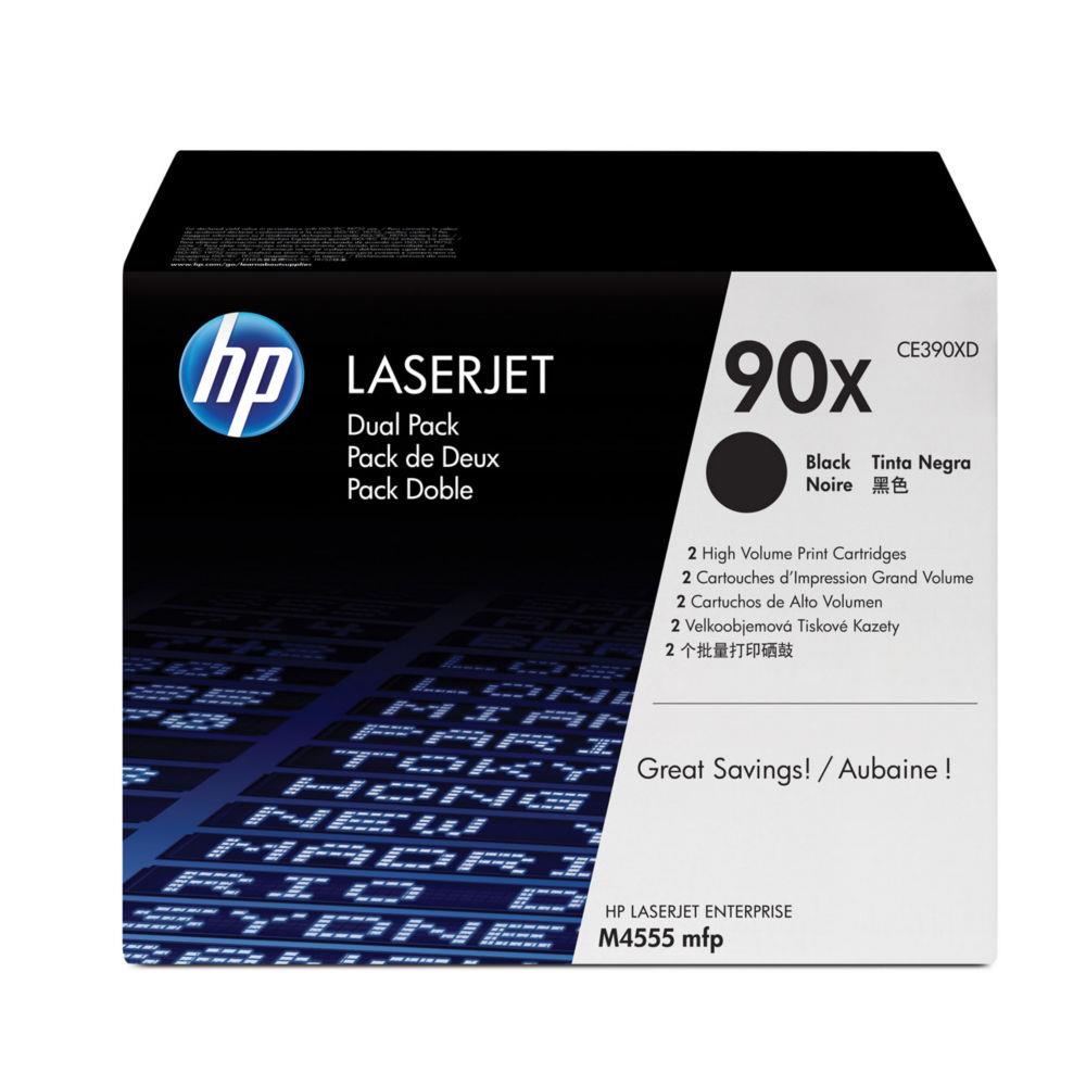 Cartouches de toner - Hp 90x pack de 2 toners laserjet noir grande capacit authentiques