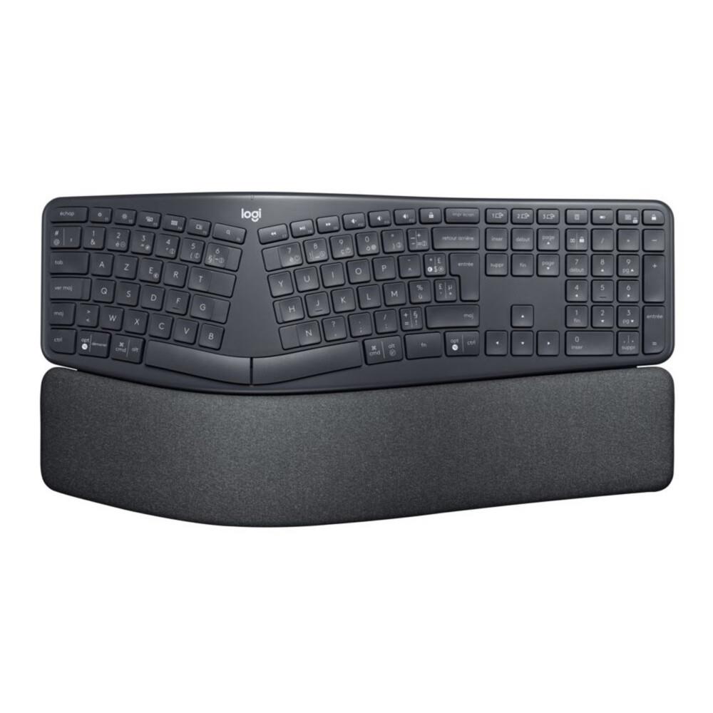 Logitech ergo k860 clavier bureau bluetooth azerty fran�ais graphite