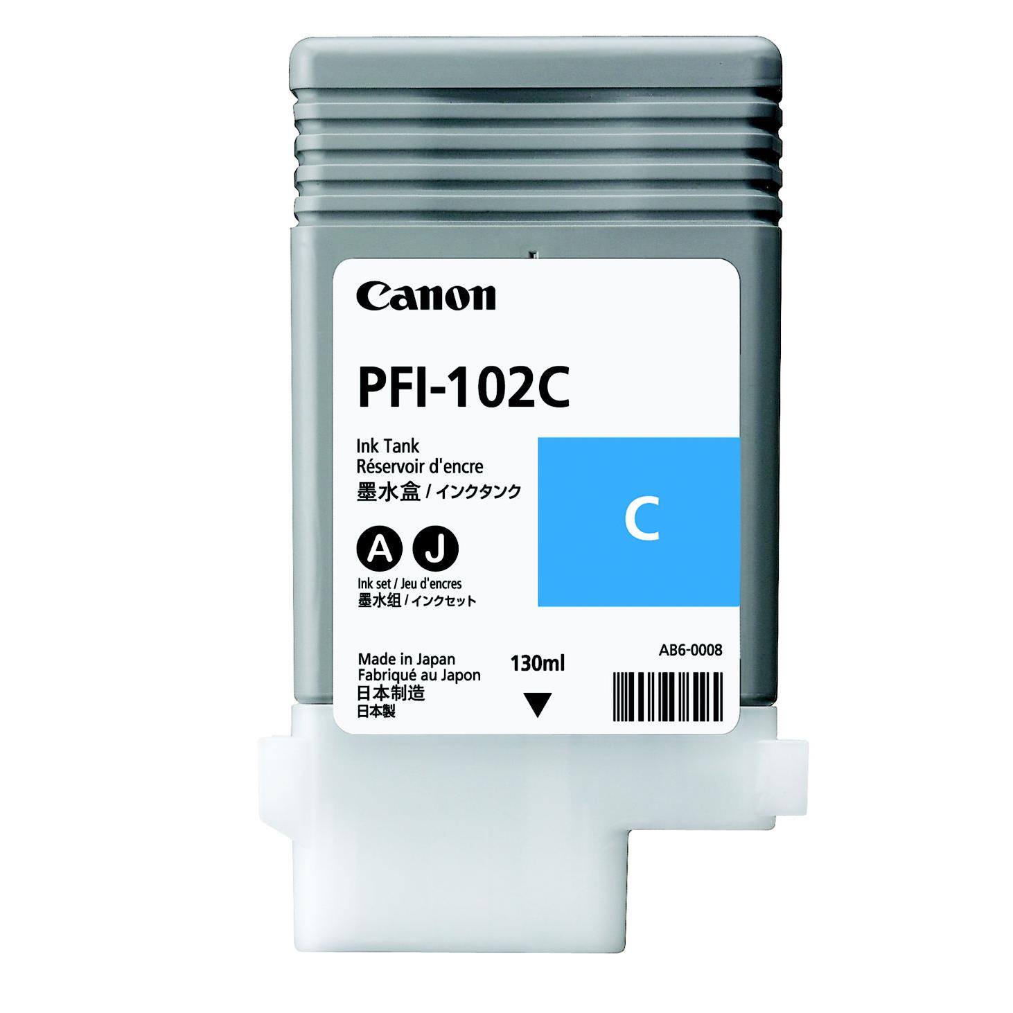 Cartouches pour imprimantes - Canon pfi-102c cartouche d'encre original cyan