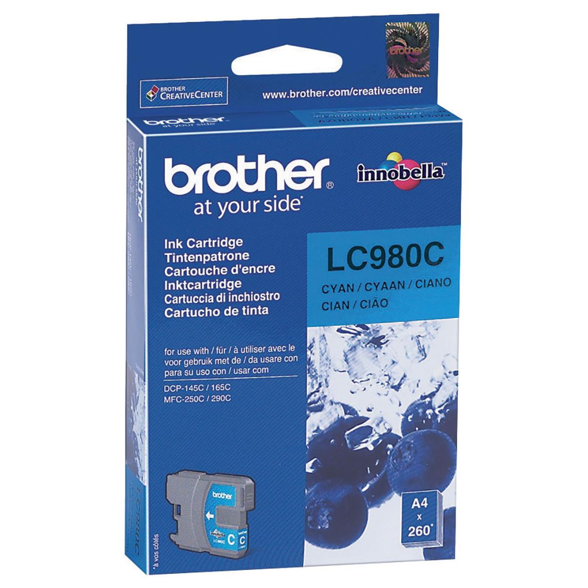 Cartouches pour imprimantes - Brother lc980c - cartouche d'encre originale - cyan