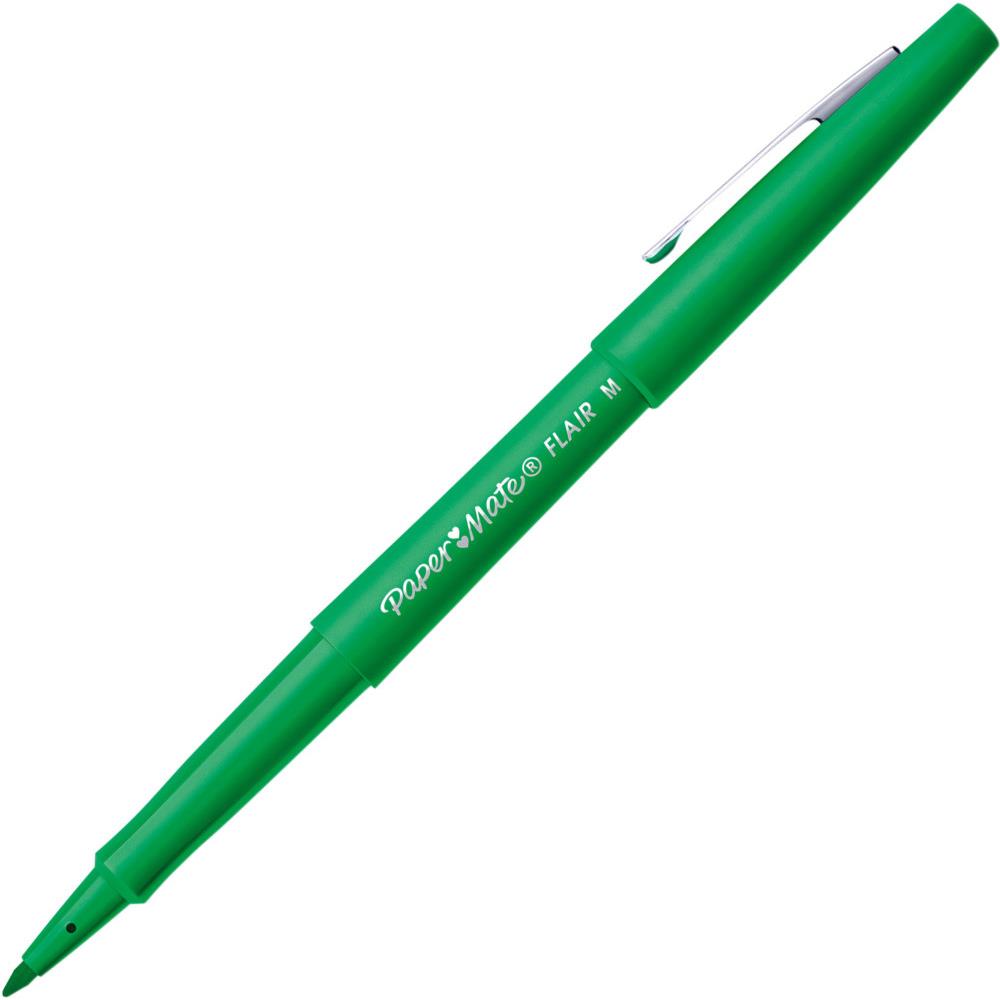 Stylo feutre Papermate Nylon Flair - pointe moyenne - 0,8 mm - vert