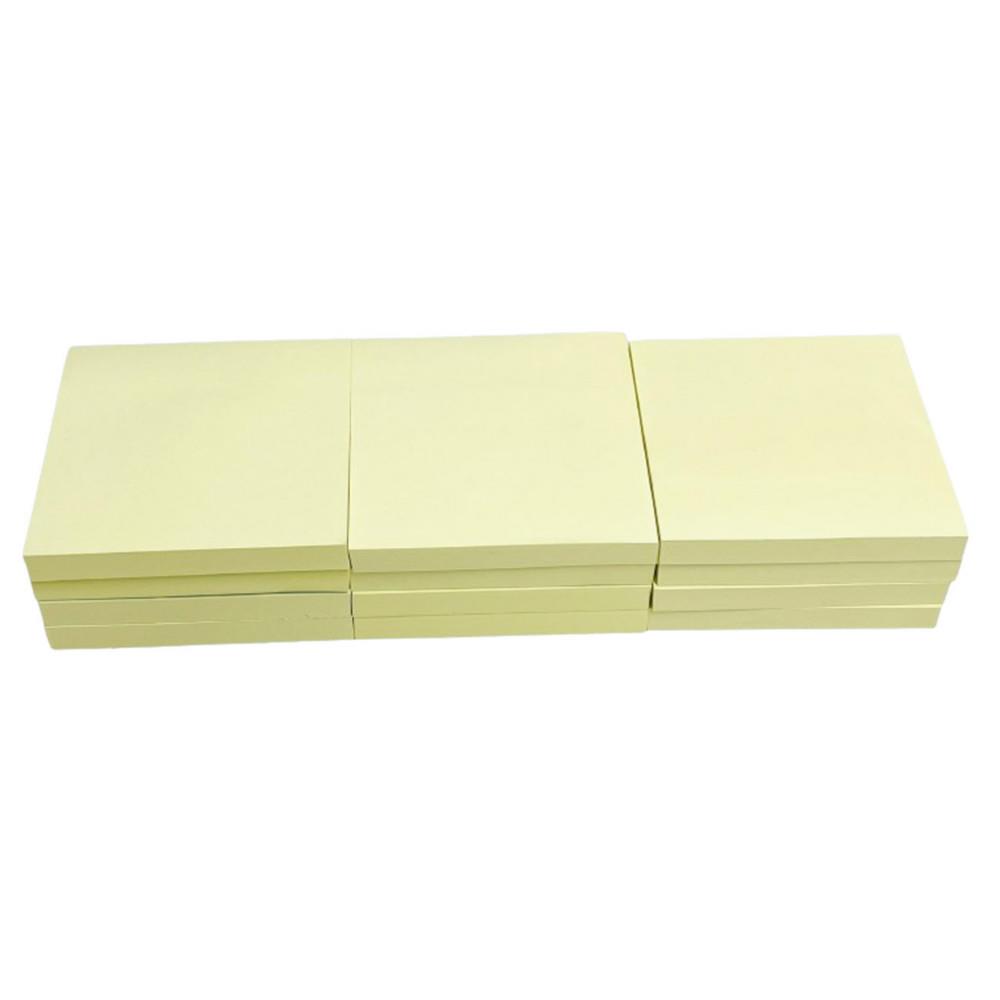 Notes repositionnables Mondoffice sticky 51 x 51 mm - Jaune Pastel - Lot 12 blocs de 100 feuilles