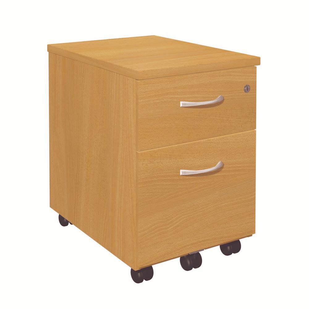 Caisson mobile mlamin E-link Direction - NF Environnement - 2 tiroirs - htre