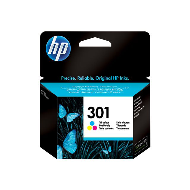 Cartouches pour imprimantes - Hp 301 cartouche d'encre trois couleurs authentique