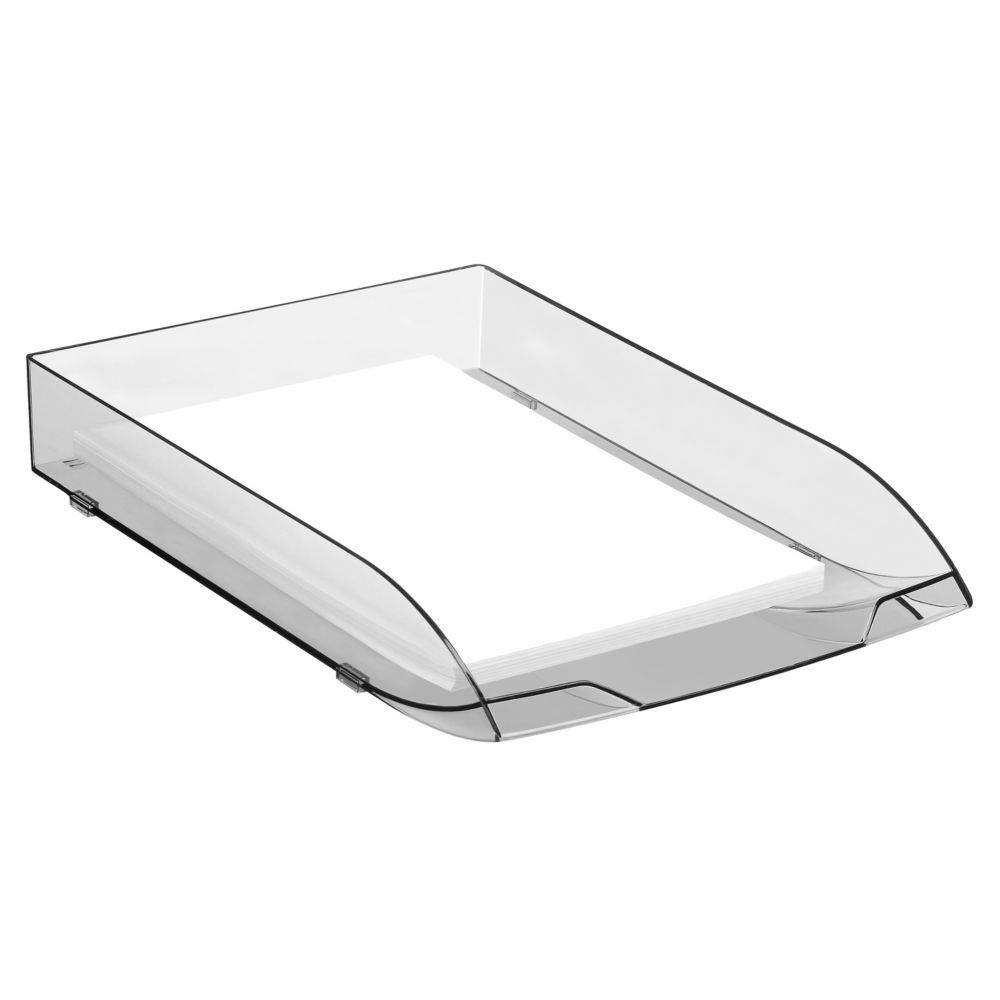 Corbeille  courrier Cep Ice Black- polystyrne choc brillant - format 27x6,5x37