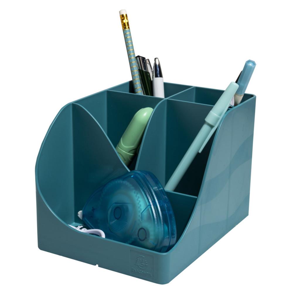Pot  crayons Exacompta Pen-Wave Skandi 5compartiments - Bleu pacifique