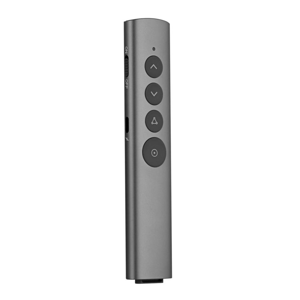 T�l�commande pointer TNB laser spotlight rechargeable Airprensenter - 4 modes de pr�sentation - Dongle USB-A et C - Gris