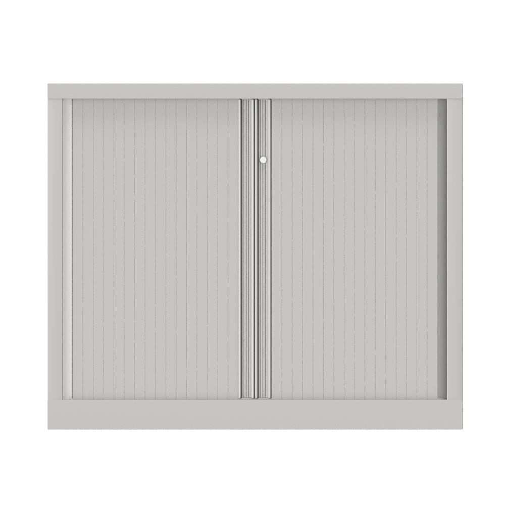 Armoire  rideaux mtallique Confort+ Ht 100 x L.120 cm - corps Blanc rideaux Blancs