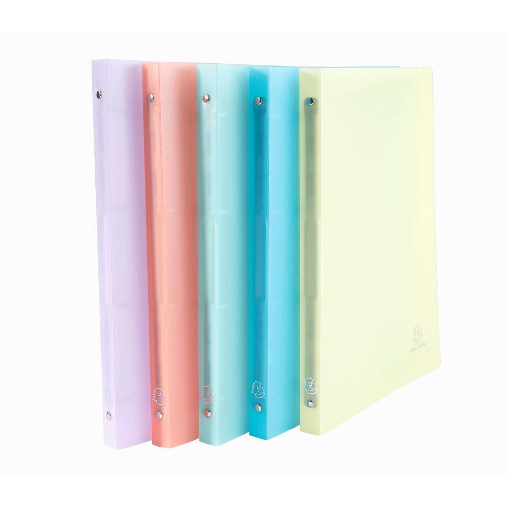 Classeur 4 anneaux Exacompta Chromaline Pastel - en polypropylne - Dos 2 cm - Bleu pastel