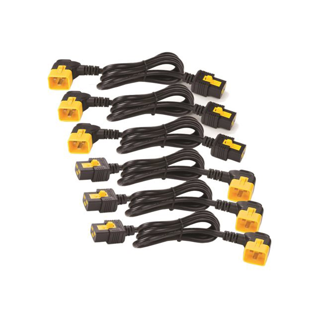 Apc , power cord kit (6 ea), locking, c19 to c20 (90 degree), 1.2m