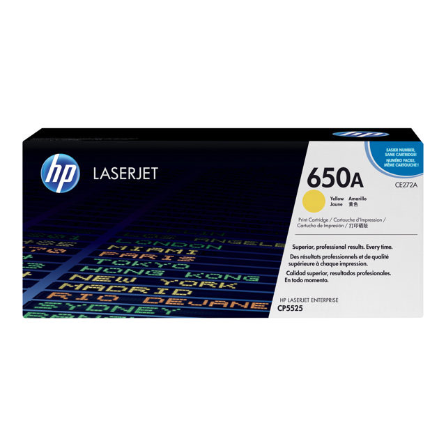 Cartouches de toner - Hp 650a toner laserjet jaune authentique