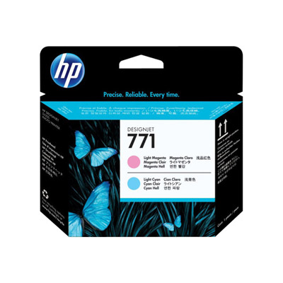 Hp 771 tte d'impression designjet magenta clair/cyan clair