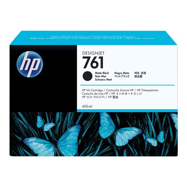 Hp 761 cartouche d'encre designjet noir mat, 400 ml