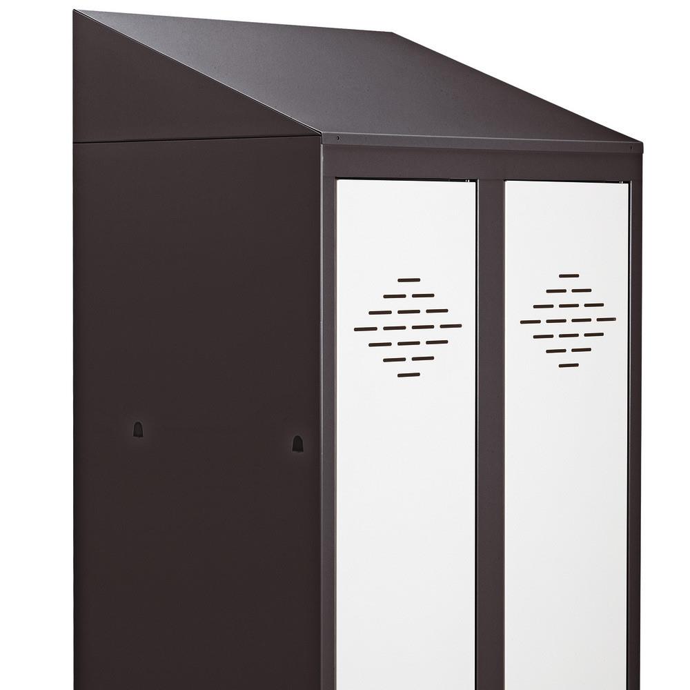 Coiffe inclin�e pour vestiaire Zephyr - largeur 60 cm - anthracite