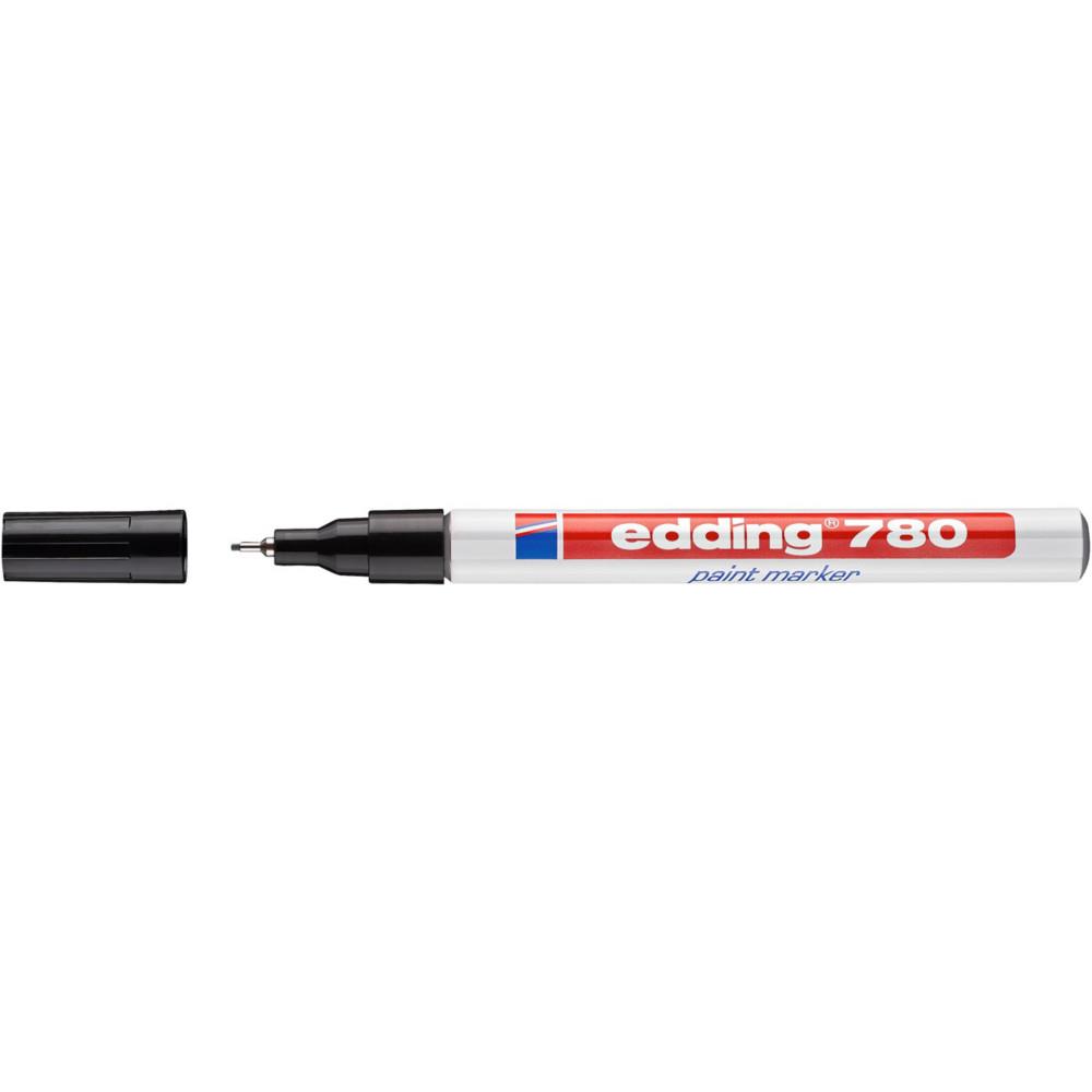 Marqueur peinture Edding E780 permanent � pointe fine 0,8 mm - Noir