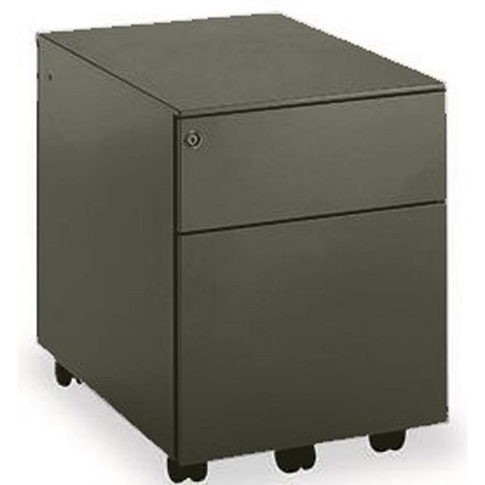 Caisson mobile m�tal Mobi - 2 tiroirs - Noir