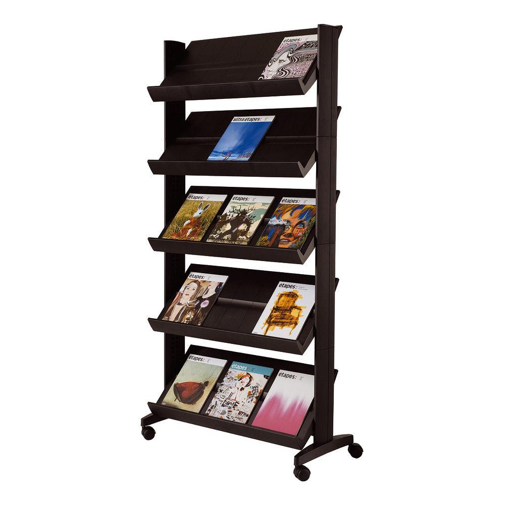 Prsentoir large easyDisplays PAPERFlow - 15 cases - noir