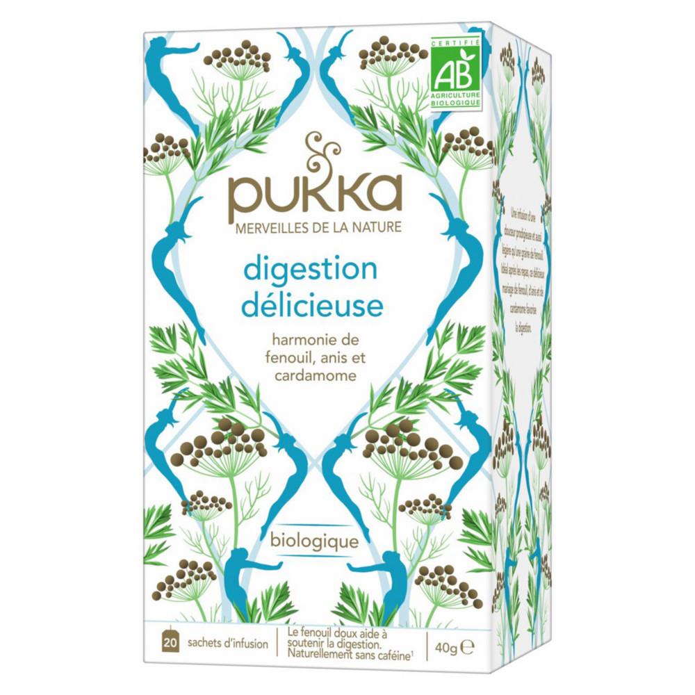 Infusion biologique et quitable Feel New - anis - fenouil - cardamome - rglisse - bote de 20 sachets emballs individuellement - paquet 20 units