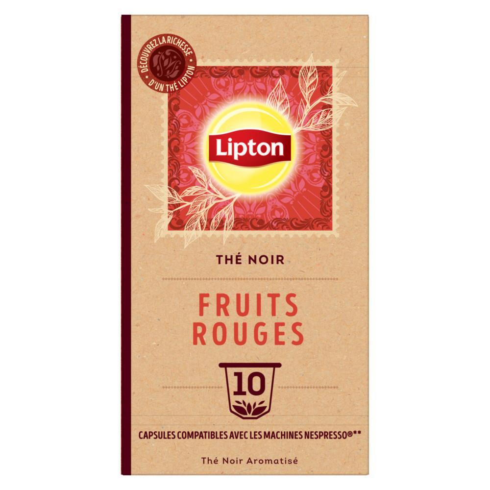 LiptonTh� Noir Fruits Rouges - Capsules compatibles Nespresso - Bo�te de 10