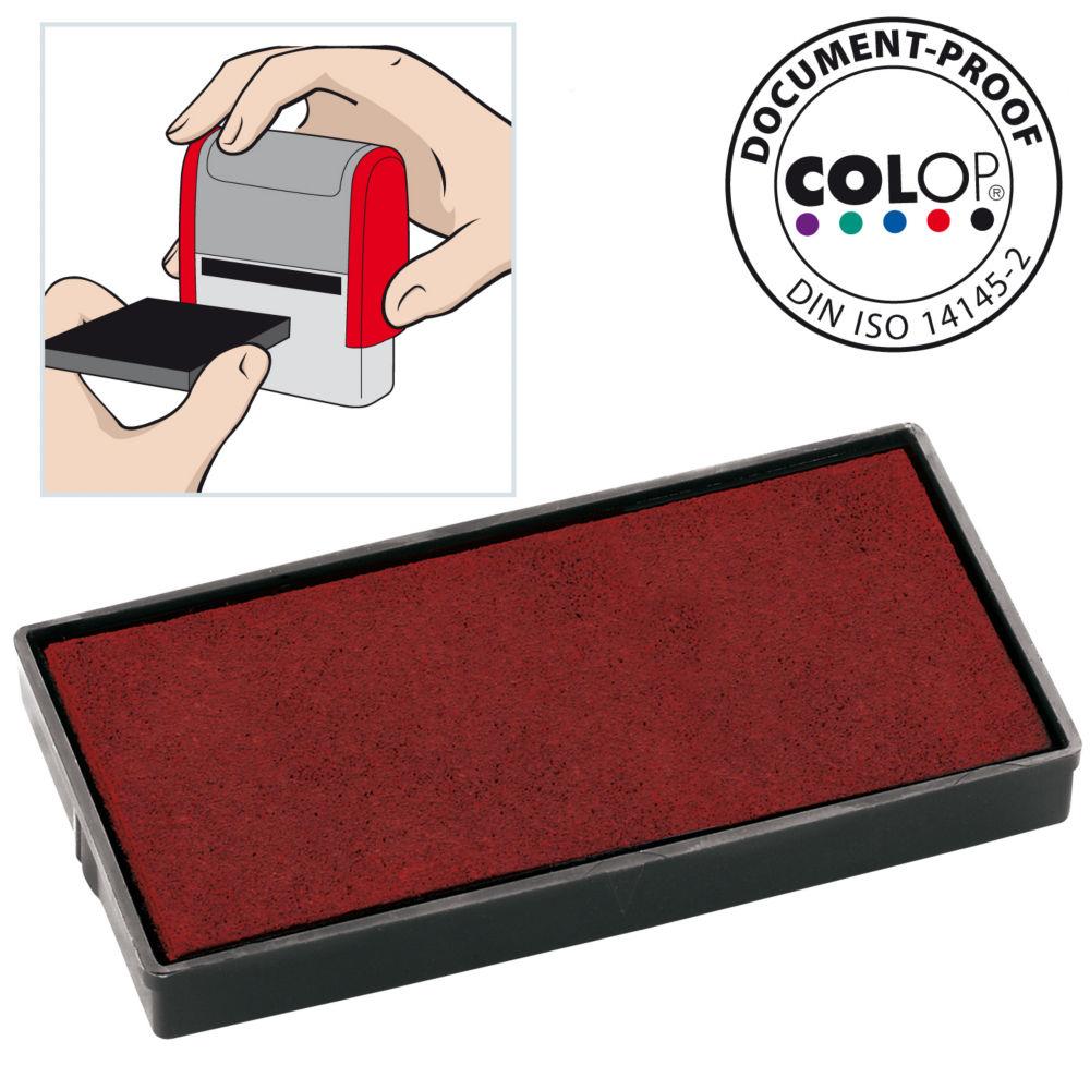 Cassette d'encre pr-encre Colop E/40 pour timbre automatique Printer 40 - rouge - paquet 2 units