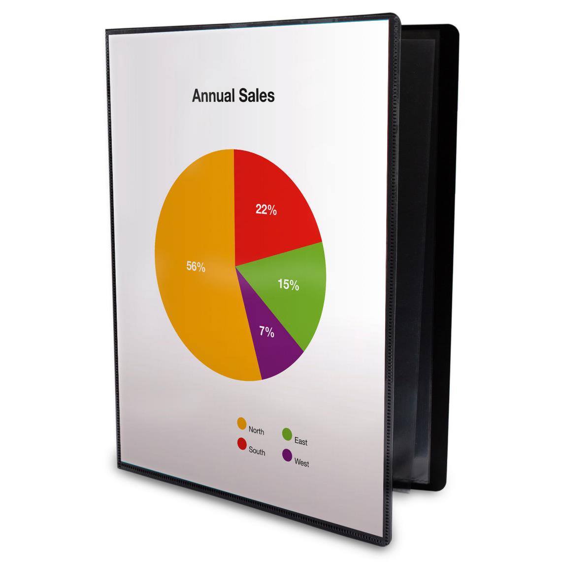 Protge documents personnalisable 1er prix en polypropylne - noir - 80 vues