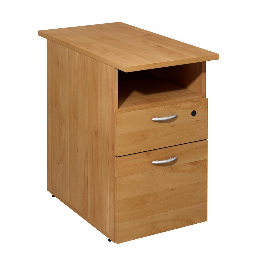 Caisson Pulse hauteur bureau - 2 tiroirs - prof. 80 cm - aulne
