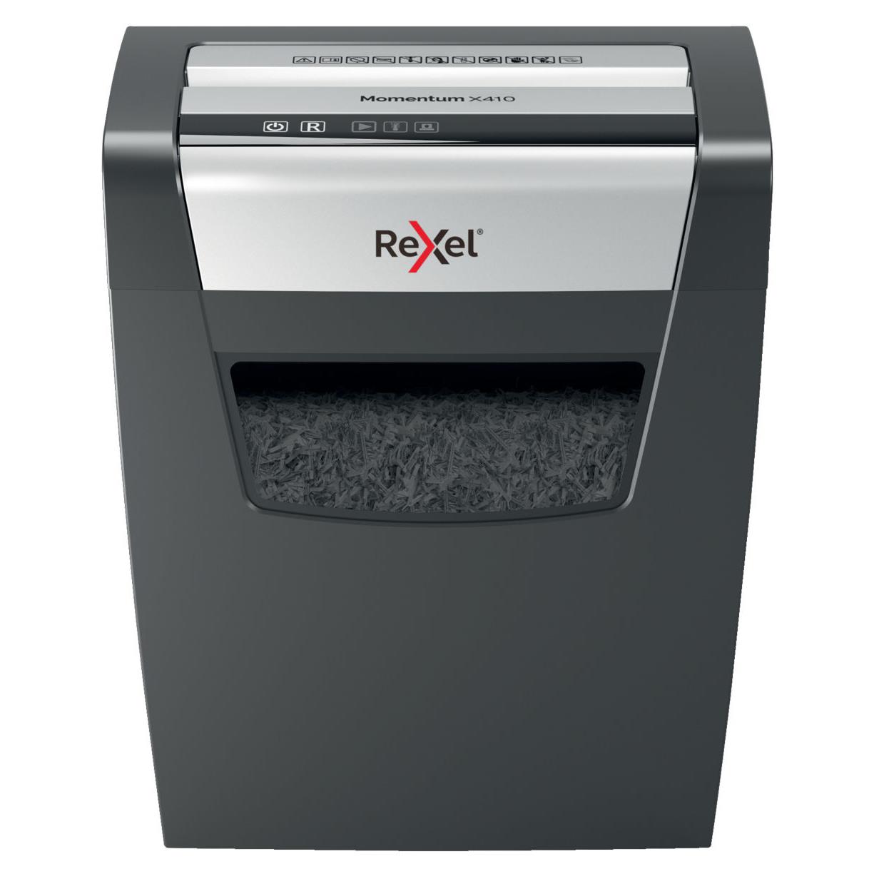 Rexel momentum x410 destructeur de papier dcoupage en particules noir, gris