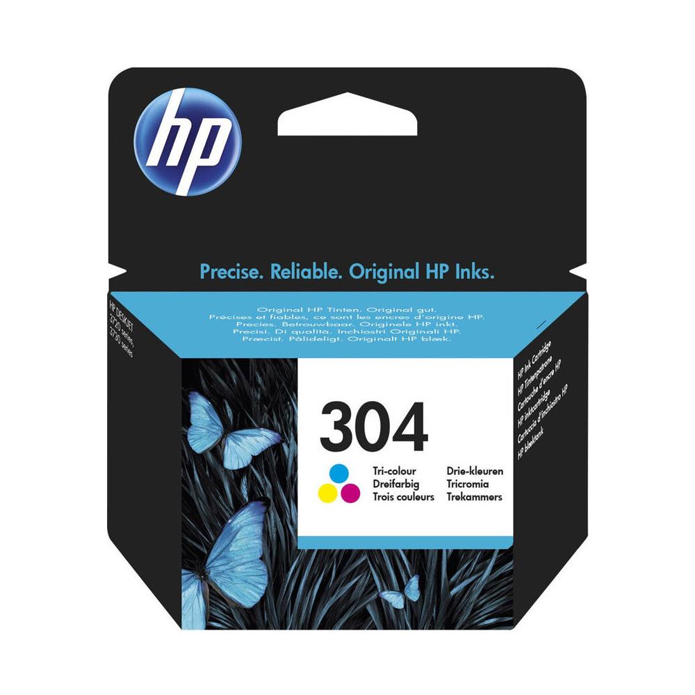 Cartouches pour imprimantes - Hp 304 cartouche d'encre trois couleurs authentique