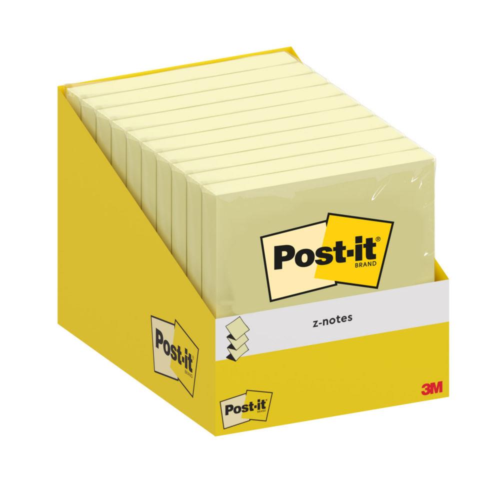 Notes repositionnables Post-it 127 x 76 mm - Jaune - Bloc de 100 feuilles