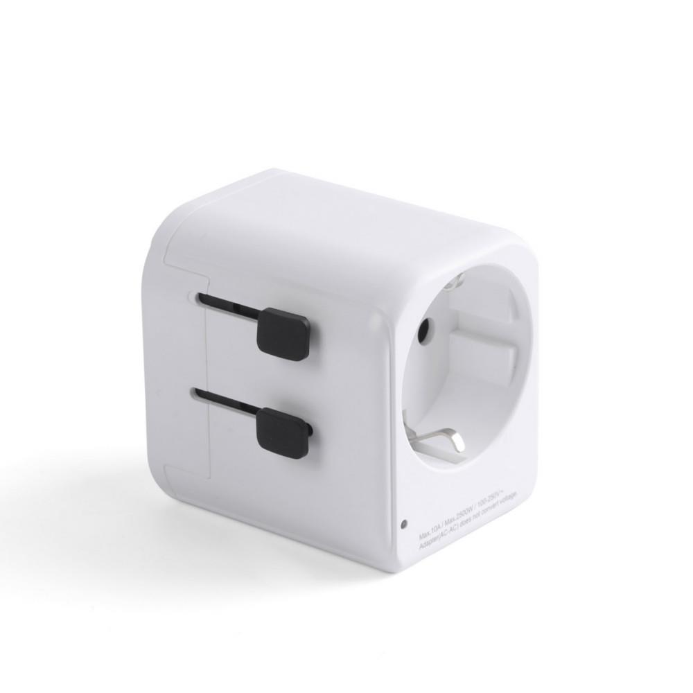 Adaptateur universel Watt & Co de voyage multipays - Blanc