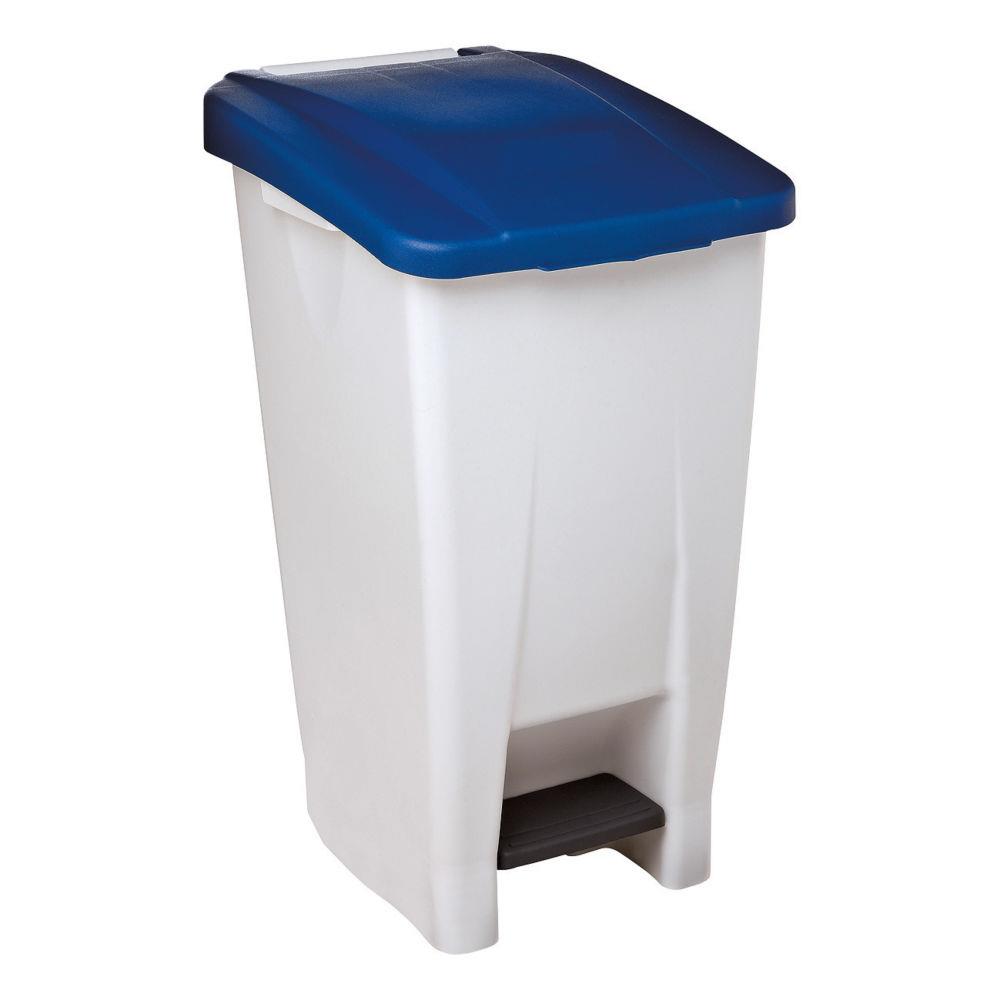 Poubelle  pdale Mobily  60 litres - couvercle bleu