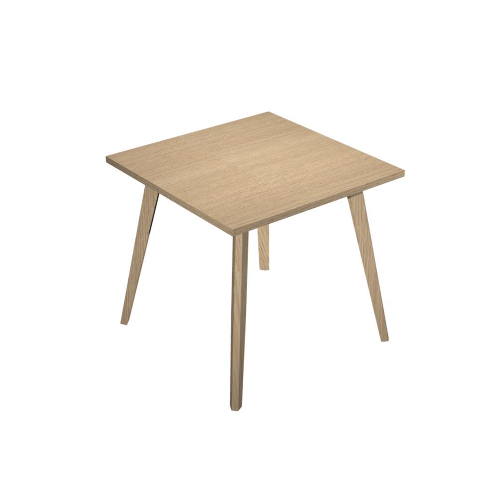 Bureau droit Knot L80 x 80 cm pieds inclins en bois massif - Chne
