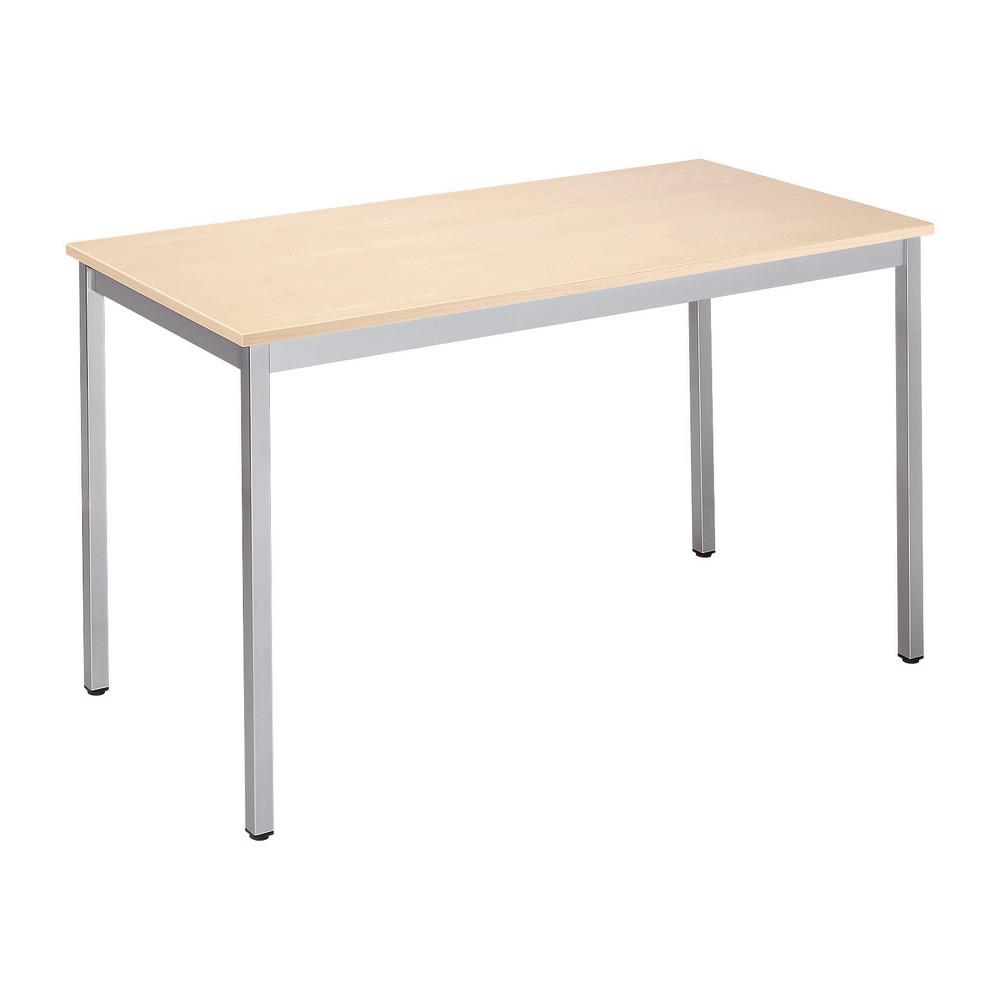 Table domino TenNource rectangle - L 120 x P 60 cm - plateau rable - pieds aluminium