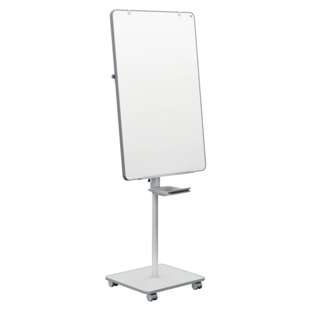 Chevalet Mobile Nobo Move & Meet Magntique blanc - Tableau orientable - Sur roulettes - 70 x 100 cm