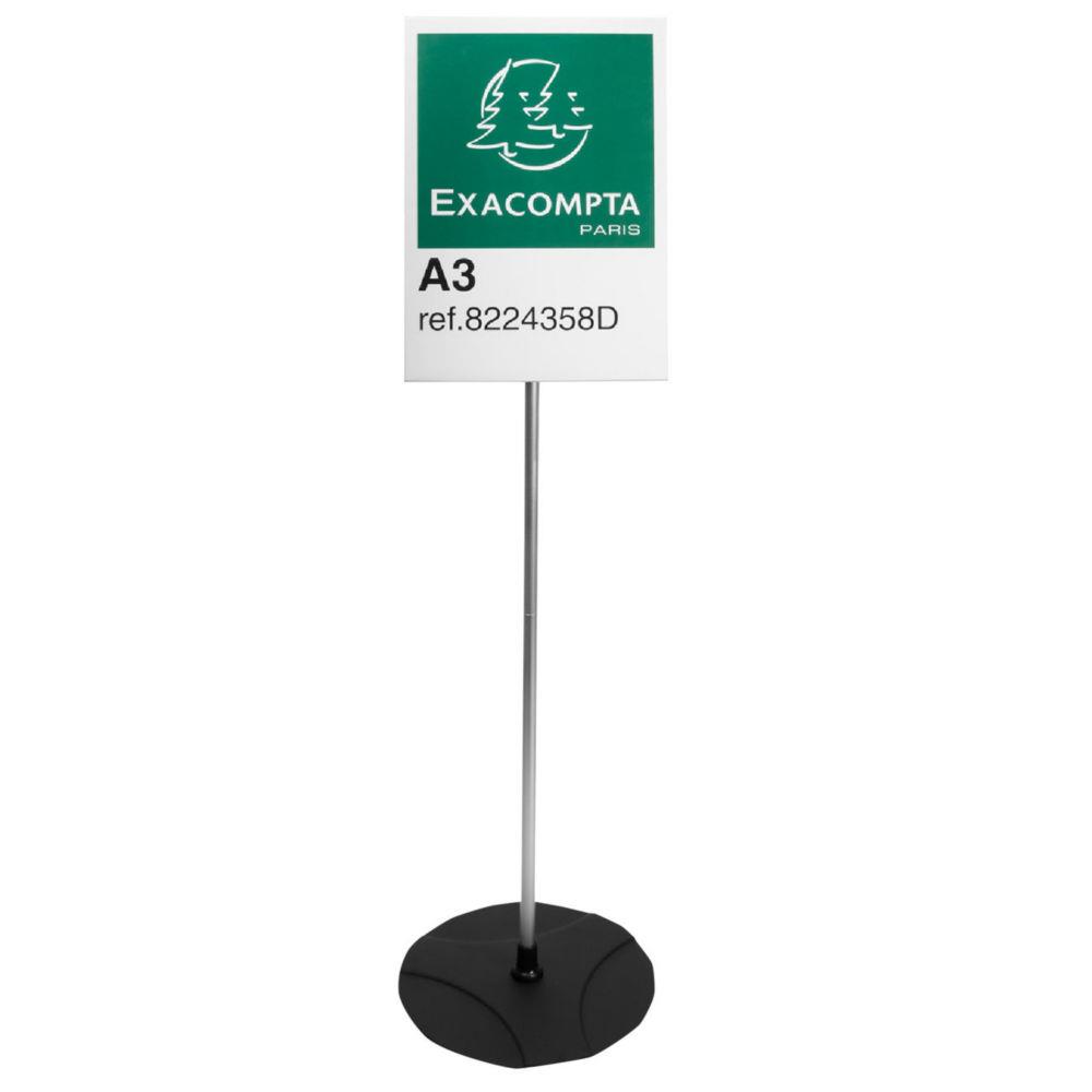 Prsentoir sur pied A3 Exacompta Alban - Aluminium