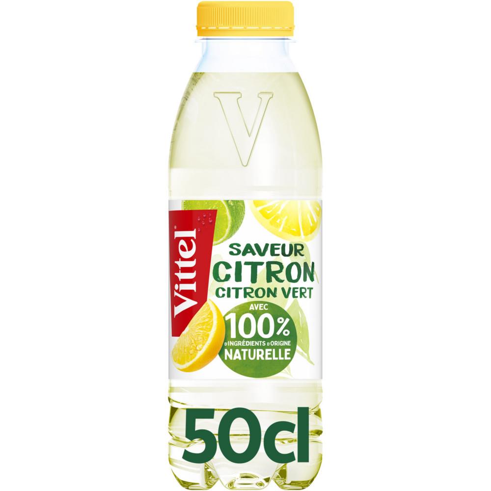 Eau minrale naturelle aromatise Vittel Up Bio - parfum citron vert - bouteille PET de 50 cl - carton 24 x 50 cl