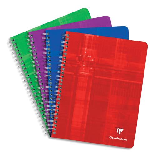 Cahier Clairefontaine Metric - reliure spirales - 17 x 22 cm - 224 pages - petits carreaux - papier 90g