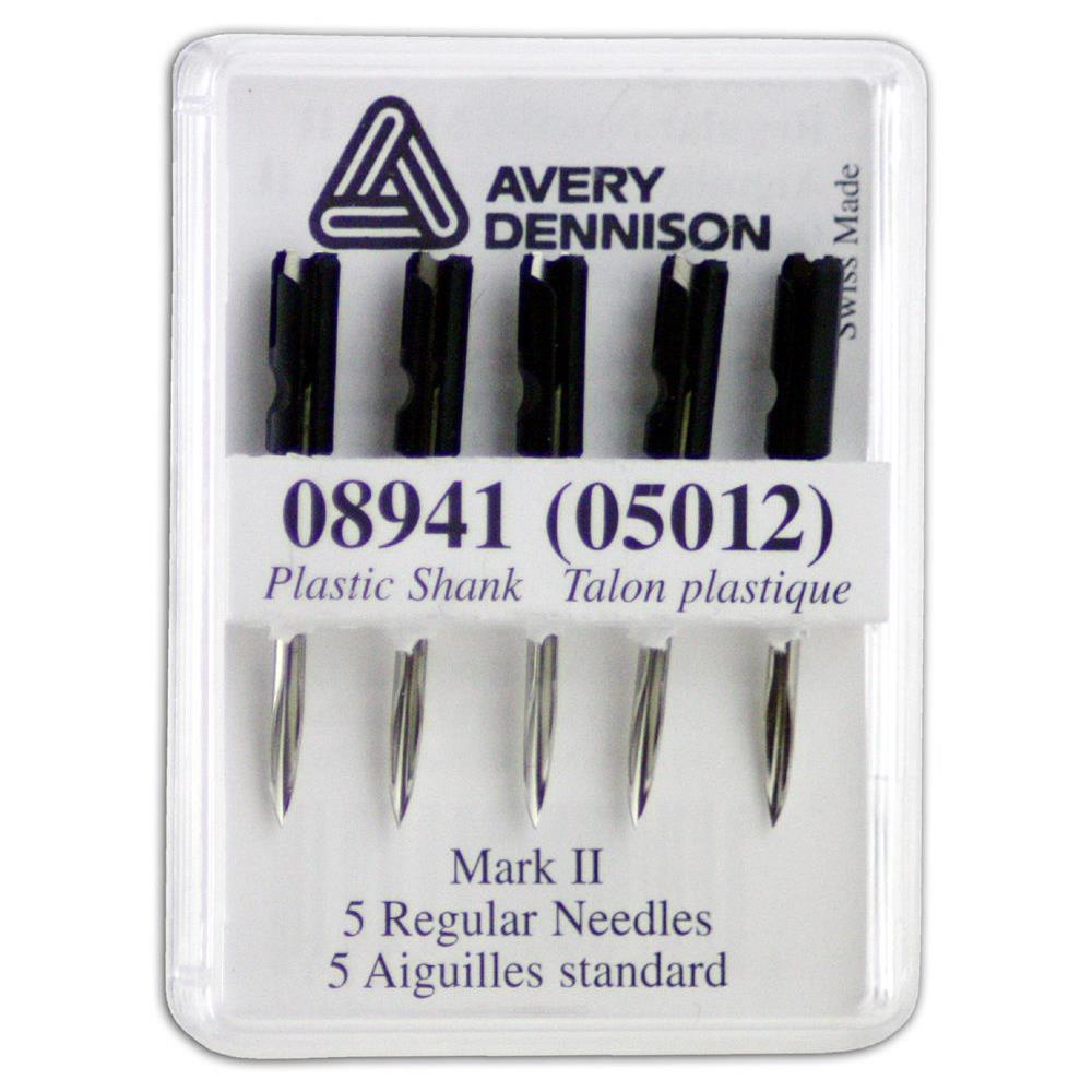 Aiguilles avec couteau intgr pour pistolet textile standard Avery - bote de 5