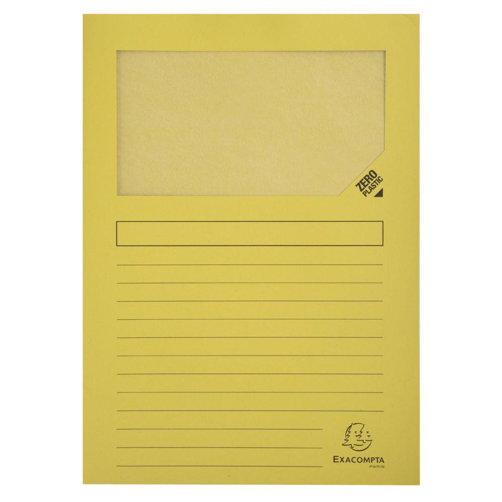 Chemises  fentre Exacompta Forever 80 feuilles A4 130 g/m en carte recycl - Jaune - Lot de 25