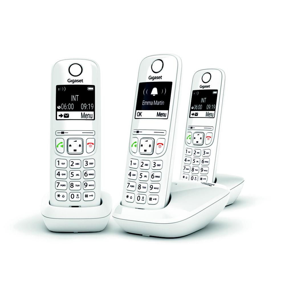 Gigaset as690 trio tlphone analog/dect blanc