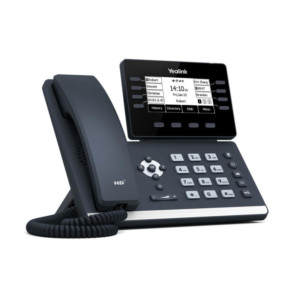 Tlphone mobile IP - Yealink sip-t53w tlphone fixe gris 8 lignes lcd wifi