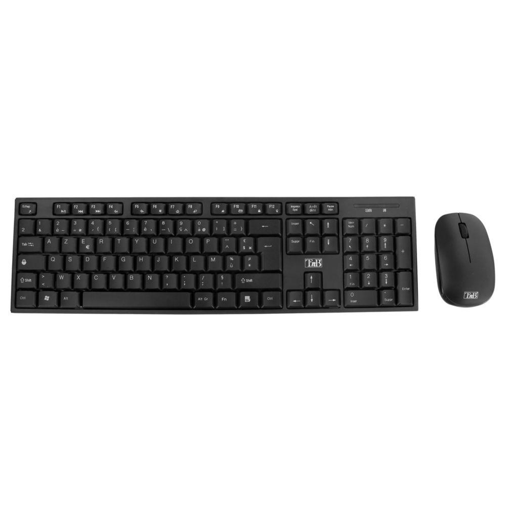 T'nb kbscbk2 clavier souris incluse maison fr sans fil +usb azerty noir