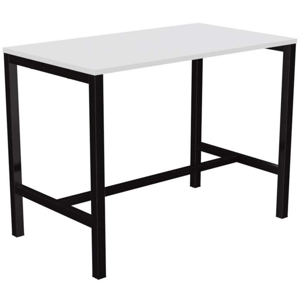 Table de r�union coworking Osmose L140 x L80 cm Blanc - Pieds arche m�tal Noir