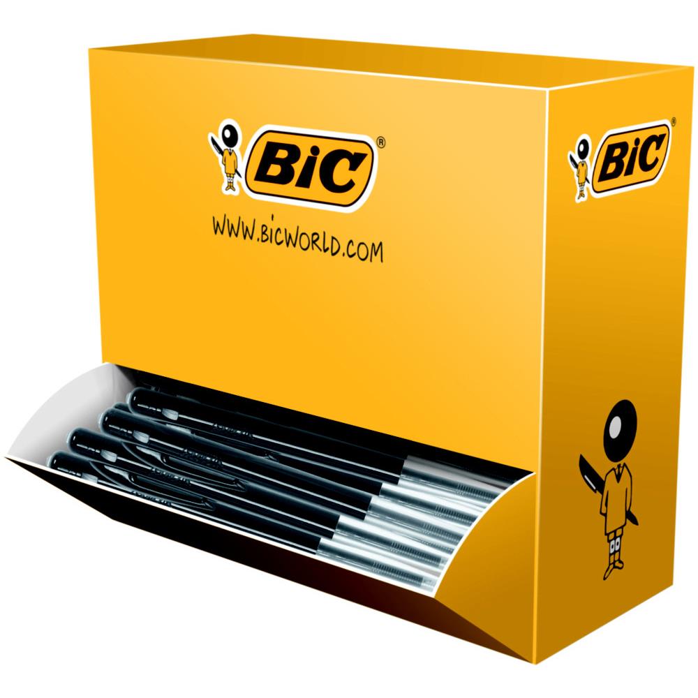 Pack 90 stylos bille Bic M10 noir + 10 offerts - pointe moyenne.